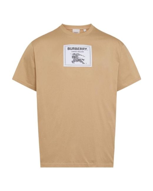 Burberry Natural Logo-Print Detail T-Shirt for men