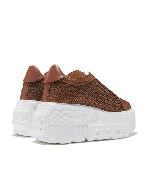 Casadei Brown Nexus Hanoi Wedge Platform Sneakers