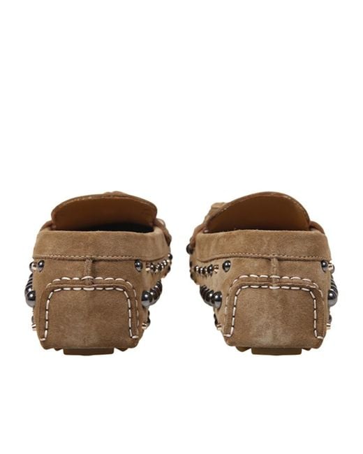 Strategia Brown R 51 Studded Tassel Flat Shoes