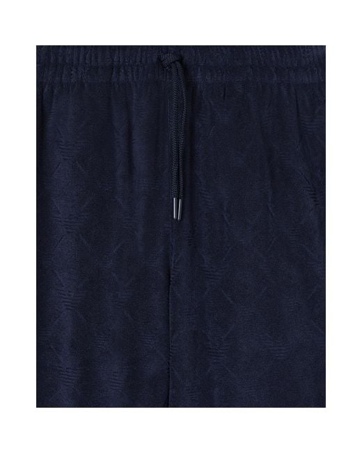 Emporio Armani Blue Drawstring Waist Shorts for men