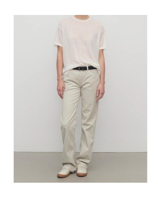 The Row Natural Carlyl Corduroy Trousers