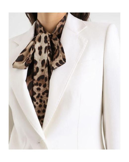 Dolce & Gabbana White Single-Breasted Jacket