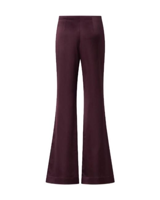 Pinko Purple Pinolo Flared Satin Trousers
