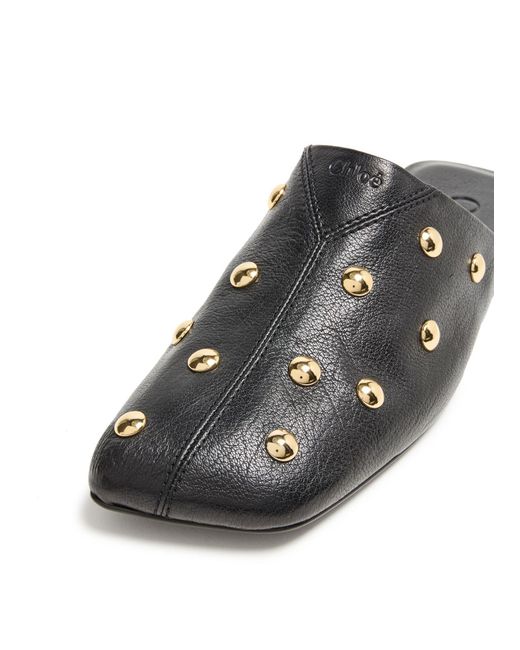 Chloé Black Mules With Decorative Touches