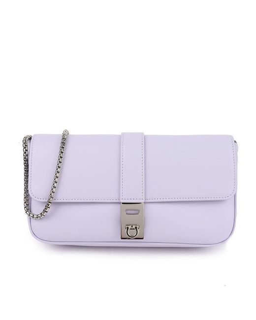 Ferragamo Purple Mini Chain Crossbody Bag