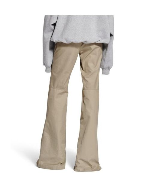 Balenciaga Natural Mid-Waisted Flared Pants