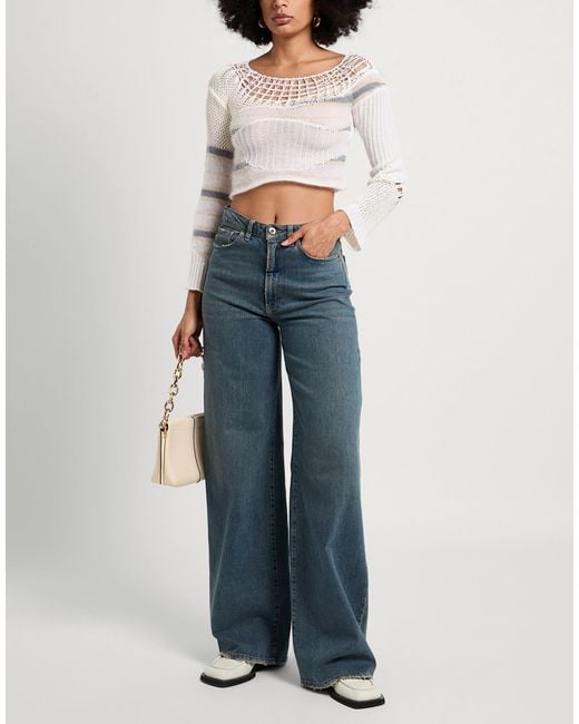 Marni White Colorful Knitted Cropped Top