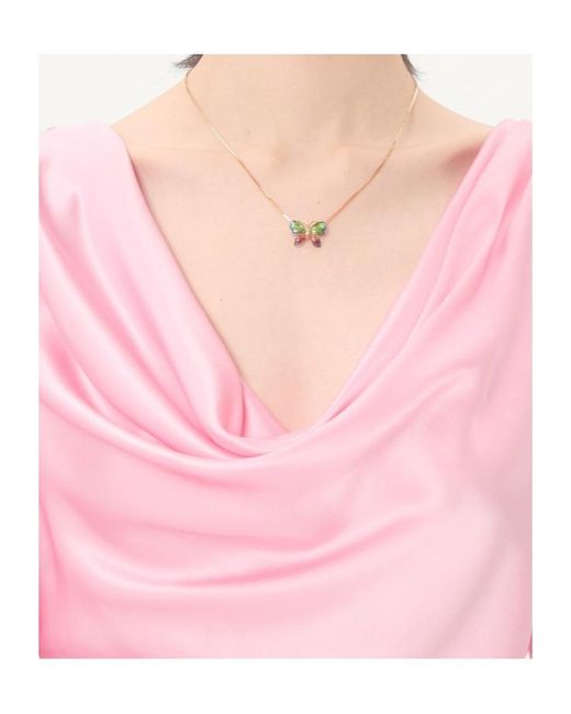 Valentino Pink Crepe Satin Midi Dress