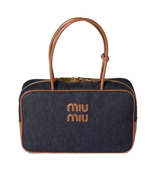 Miu Miu Blue Beau Denim Bag