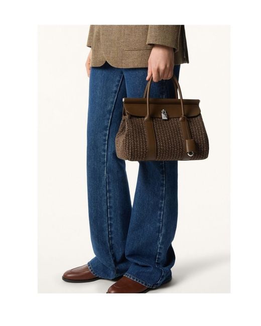 Loro Piana Brown Loom Bag L25