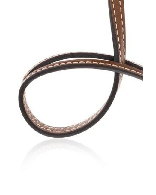 Max Mara Brown Logo Leather Charm