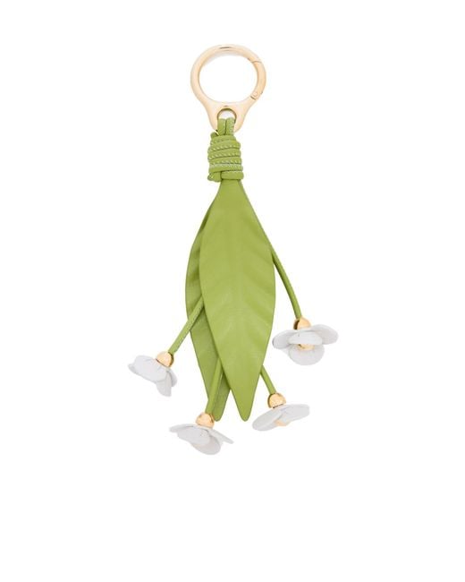 Loewe Green Strawberry Flower Keyring