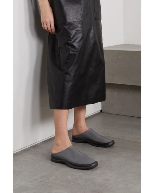 The Row Brown Town Leather Clogs