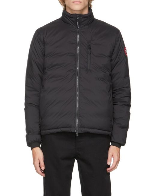 Canada Goose Black Lodge Zip-Up Down Jacket for men