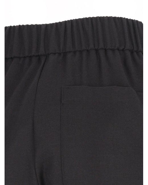 Barena Black Jole Elastic-Waist Pants