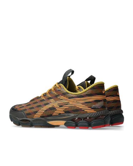 Asics Brown Round-Toe Sneakers for men