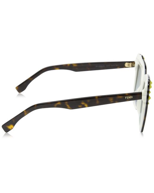 Fendi White Square Sunglasses