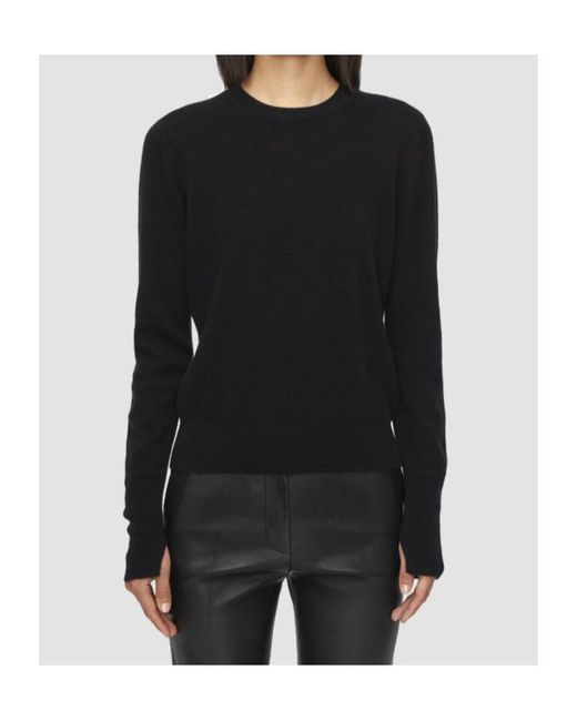 Joseph Black Light Pure Cashmere Round Neck Jumper