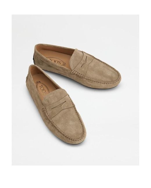Tod's Gray City Gommino Driving Loafers for men