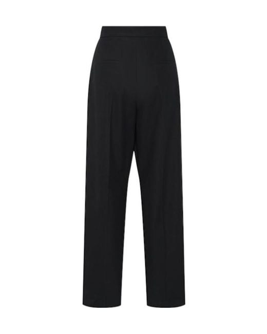 Max Mara Black Cotton Twill Pants