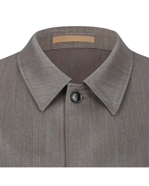 Boss Gray Collared Long-Sleeved Casual Jacket for men