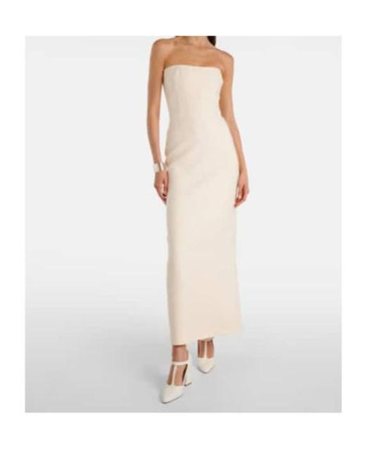 Gabriela Hearst Natural Opus Wool And Silk Midi Dress