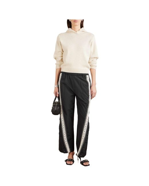Sea Black Alberta Crochet Trousers