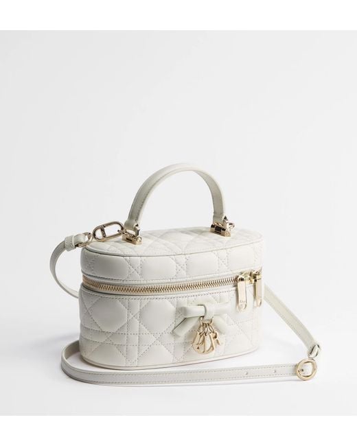 Dior White Zippered Cosmetic Bag