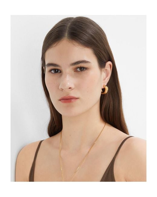 Fendi Metallic Forever Embellished Earrings
