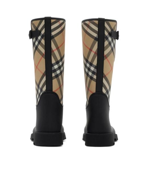 Burberry Black Marsh Stamp High Boots