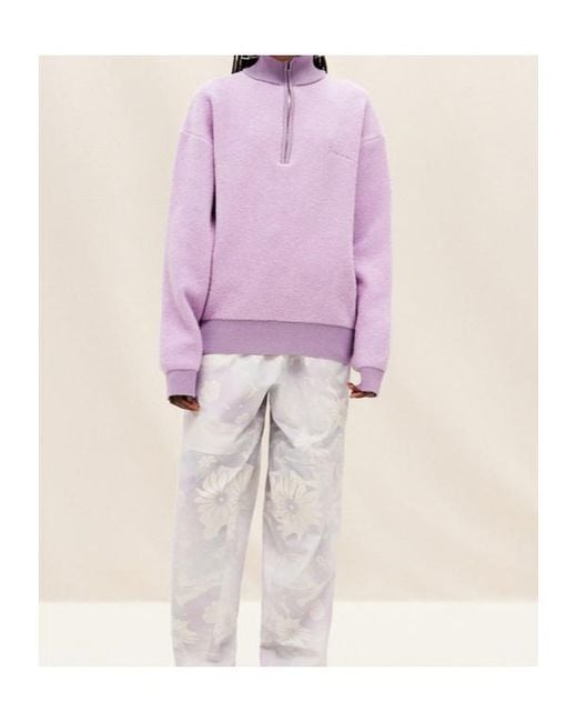 Jacquemus Purple La Maille Berger Zip Collar Sweater for men