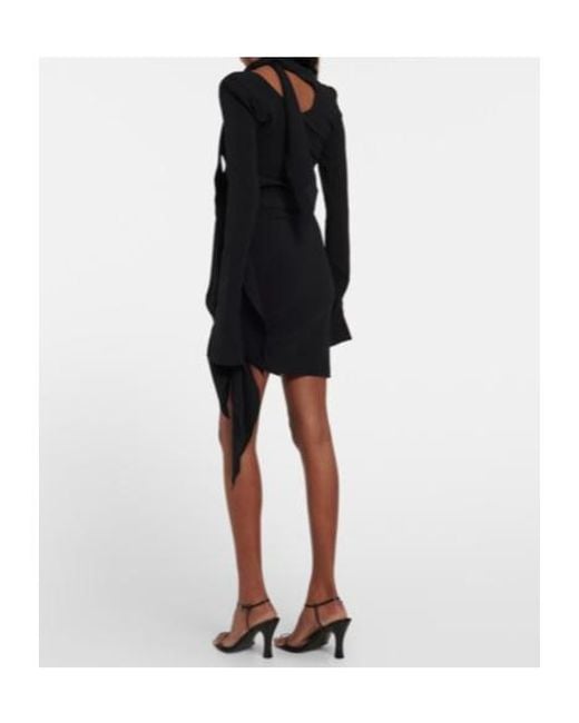 Petar Petrov Black Asymmetric Minidress