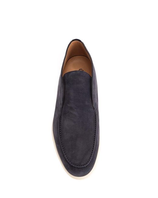 Loro Piana Blue Open Walk Ankle Boots for men