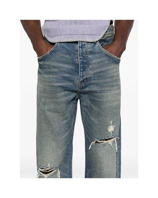 Purple Brand Blue Belt Loop Jeans for men