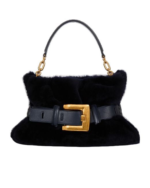 Balmain Black Medium Anthem Bag
