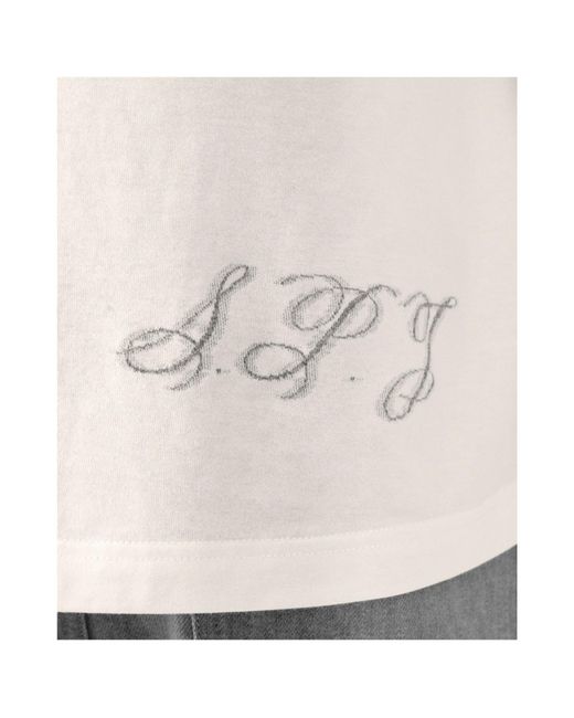 Jacquemus White Logo Printed Crewneck T-Shirt for men