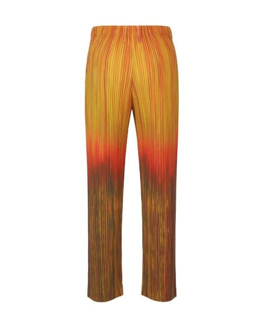 Homme Plissé Issey Miyake Orange Homme Plissé Issey Miyake Gradient Pleated Pants for men