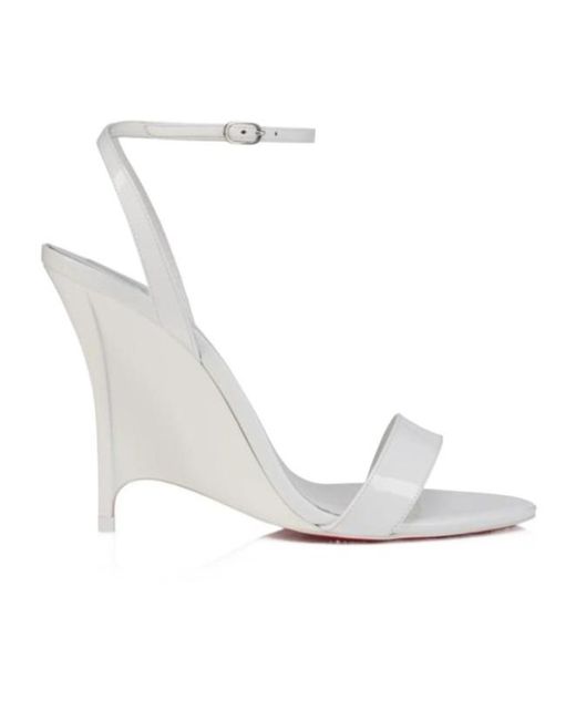 Christian Louboutin White Zeezeenella Strappy Sandals