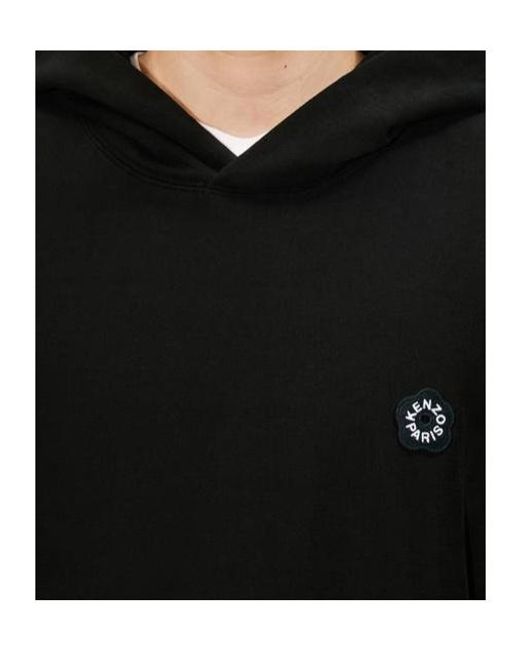 KENZO Black Boke Flower 2.0 Embroidered Hoodie for men