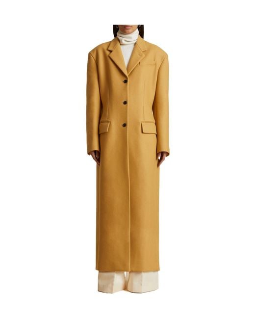Khaite Metallic The Bontin Button-Up Trench Coat