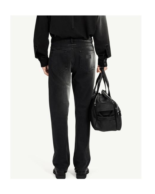MM6 by Maison Margiela Black Straight-Leg Jeans for men
