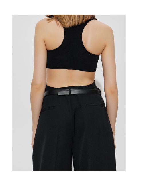 Courreges Black Bodysuit With Straps