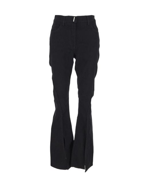 Givenchy Black Logo Plaque Flared Jeans