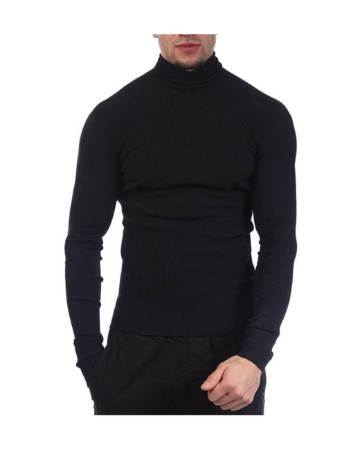 Off-White c/o Virgil Abloh Blue Diagonals Knit Turtleneck Sweatshirt for men