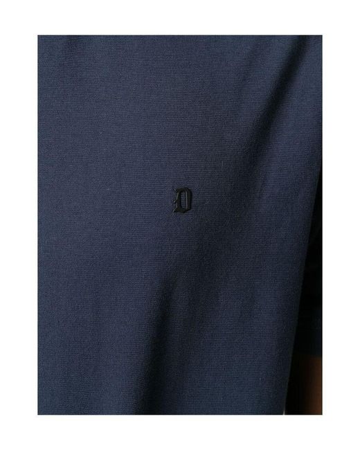 Dondup Blue Basic T-Shirt for men