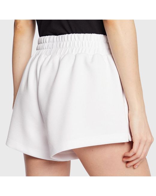 EA7 White Logo Printed Shorts
