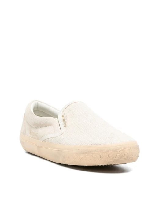 Golden Goose Deluxe Brand White Sequin-Embellished Slip-On Sneakers