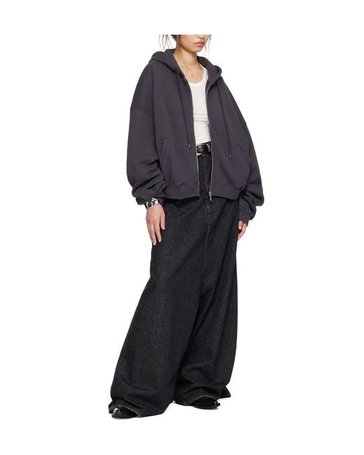 Lu'u Dan Black Washed Zip Hoodie