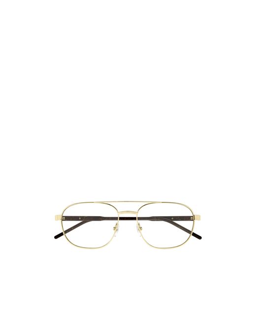 Gucci White Eyewear Pilot Frame Glasses for men