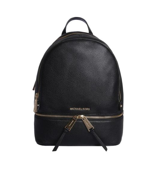 Michael Kors Medium Rhea Backpack in Black | Lyst